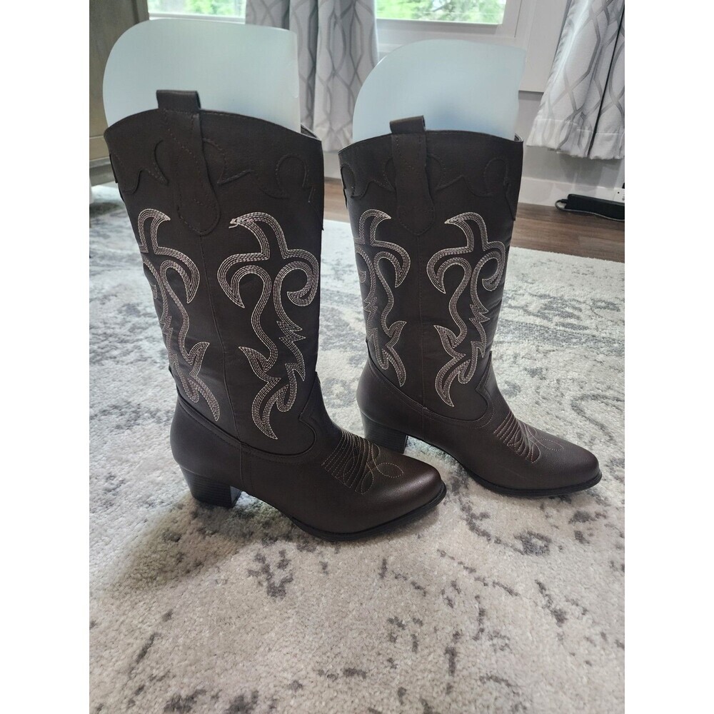 Canyon Trails Women's Western Rodeo Cowboy Boots Brown size 8M